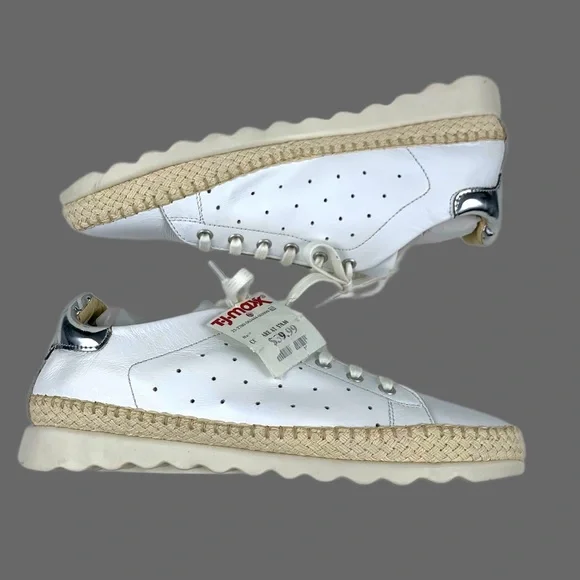 Studio Flexx Womens White Leather Sneakers Size 8 - Picture 4 of 8
